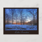 Scranton PA Lake Scranton Post Card Winter Light Postkarte (Vorderseite)