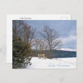 Scranton PA Lake Scranton Post Card Winterbank Postkarte (Vorne/Hinten)