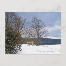 Scranton PA Lake Scranton Post Card Winterbank Postkarte