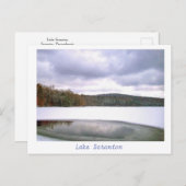 Scranton PA Lake Scranton Post Card Winterfarbe Postkarte (Vorne/Hinten)