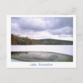Scranton PA Lake Scranton Post Card Winterfarbe Postkarte (Vorderseite)