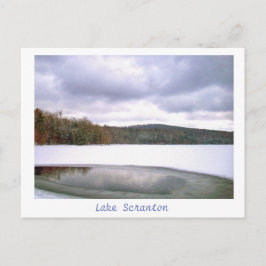 Scranton PA Lake Scranton Post Card Winterfarbe Postkarte