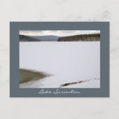 Scranton PA Lake Scranton Post Card Winterlandscha Postkarte (Vorderseite)