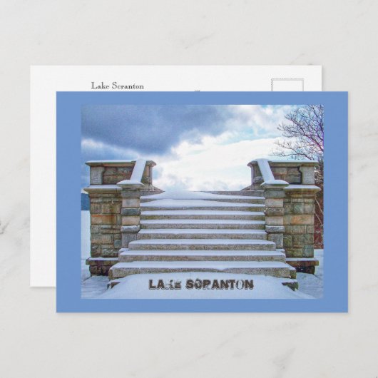 Scranton PA-Lake Scranton Postkarte Ausgeglichene (Vorne/Hinten)