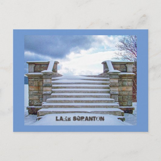 Scranton PA-Lake Scranton Postkarte Ausgeglichene (Vorderseite)