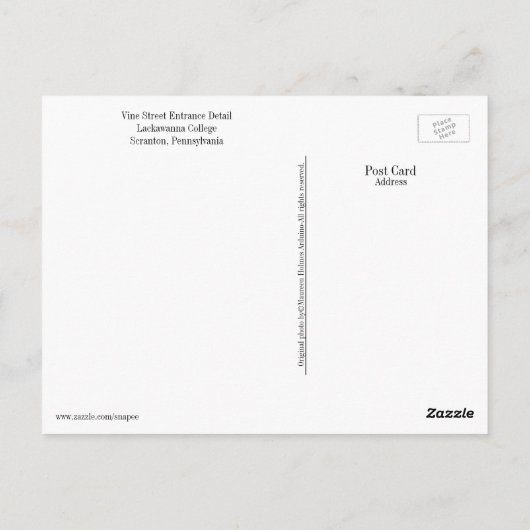 Scranton PA Postcard-Lackawanna-Uni Postkarte (Rückseite)
