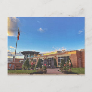 Scranton PA Postcard Police Dept. Holiday View Feiertagspostkarte