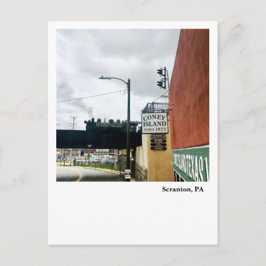 Scranton PA Postcard-Steam Motor über Cedar Ave. Postkarte (Vorderseite)