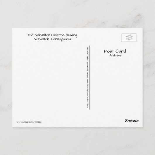 Scranton PA Postcard - The Electric City Postkarte (Rückseite)