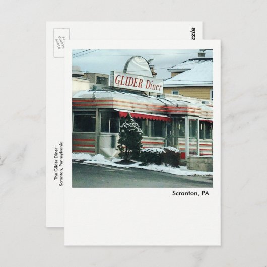Scranton PA Postcard - The Glider Diner Postkarte (Vorne/Hinten)
