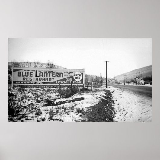 SCRANTON PENNSYLVANIA BLUE LANTERRESTAURANT POSTER (Vorne)