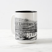 SCRANTON PENNSYLVANIA BLUE LANTERRESTAURANT ZWEIFARBIGE TASSE (Vorderseite Links)