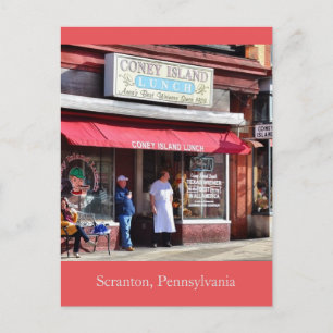 Scranton Pennsylvania Coney Island Mittagessen Postkarte