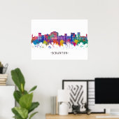 Scranton Pennsylvania Skyline Poster (Heimbüro)