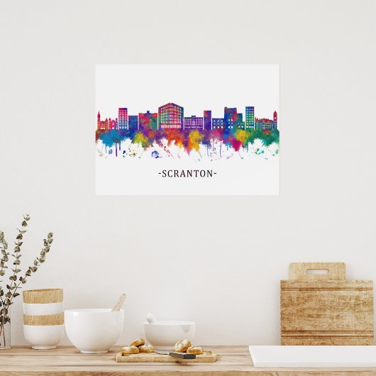 Scranton Pennsylvania Skyline Poster (Küche)