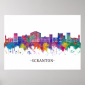 Scranton Pennsylvania Skyline Poster (Vorne)