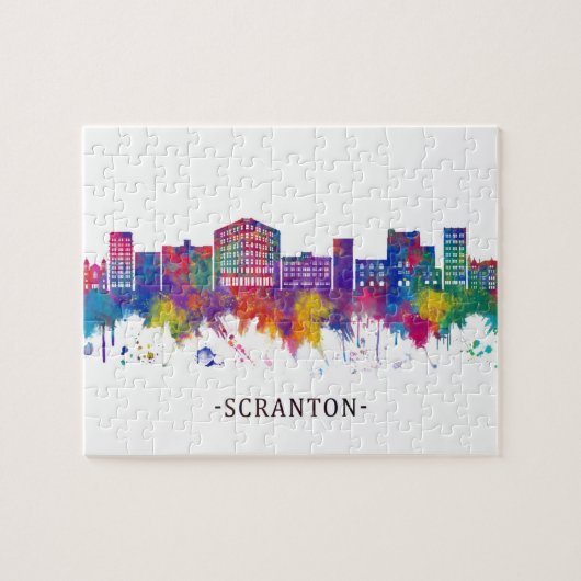 Scranton Pennsylvania Skyline Puzzle (Horizontal)