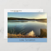 Scranton-Twilight Landschaft am See Postkarte (Vorne/Hinten)
