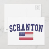 Scranton US Flag Postkarte (Vorne/Hinten)