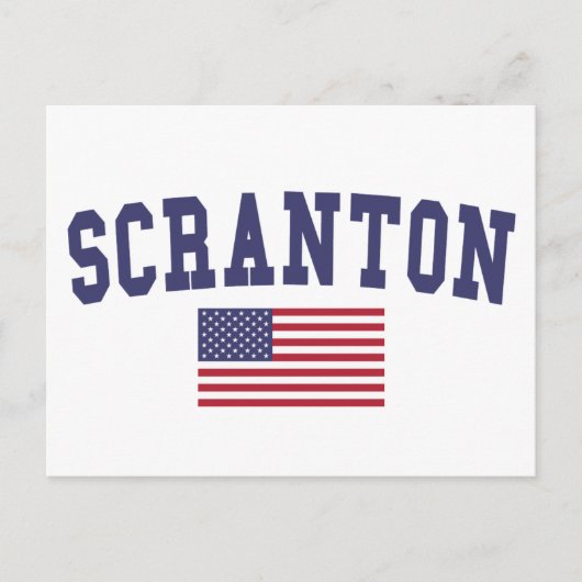Scranton US Flag Postkarte (Vorderseite)