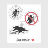 Scrap Book Cupid Anti Valentine's Day Aufkleber (Blatt)