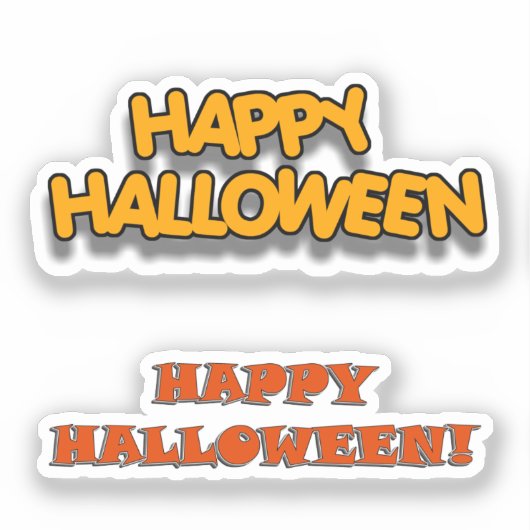 Scrap Book Happy Halloween Aufkleber (Vorderseite)