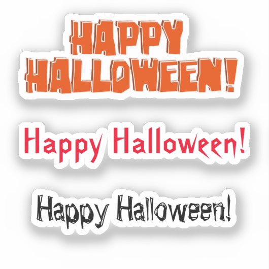 Scrap Book Happy Halloween Aufkleber (Vorderseite)