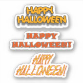 Scrap Book Happy Halloween Aufkleber (Vorderseite)