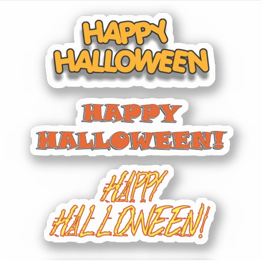 Scrap Book Happy Halloween Aufkleber (Vorderseite)