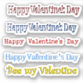 Scrap Book Happy Valentine's Day Aufkleber (Vorderseite)