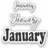 Scrap Book January Aufkleber (Vorderseite)