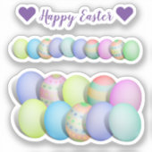 Scrap Booking farbige Eier Ostern Aufkleber (Vorderseite)