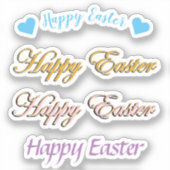 Scrap Booking Happy Oaster Aufkleber (Vorderseite)