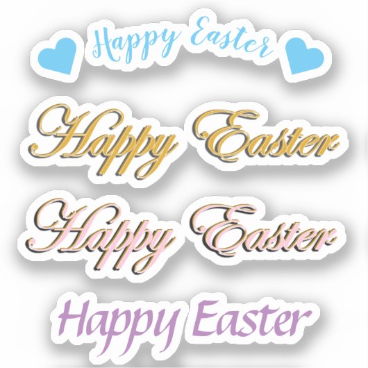 Scrap Booking Happy Oaster Aufkleber (Vorderseite)