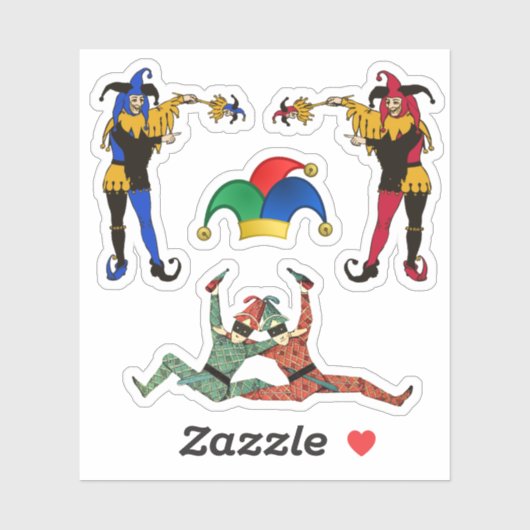 Scrap Booking Jesters April Fools Day Aufkleber (Blatt)