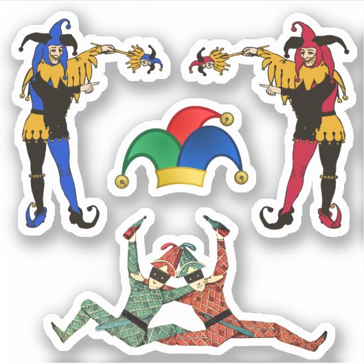 Scrap Booking Jesters April Fools Day Aufkleber (Vorderseite)