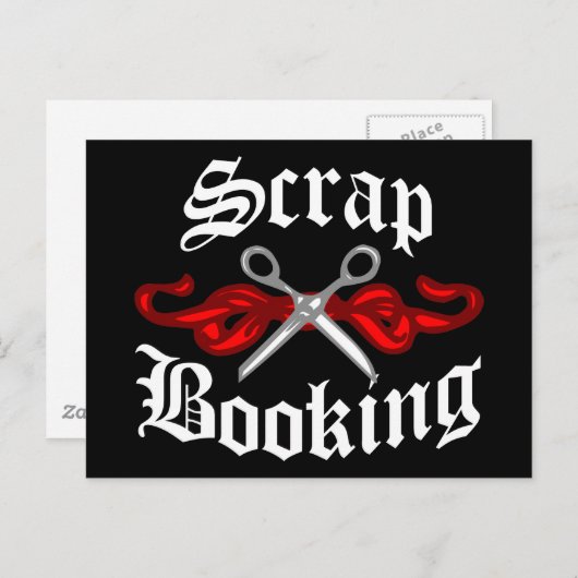 Scrap Booking Tattoo Postkarte (Vorne/Hinten)
