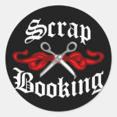 Scrap Booking Tattoo Runder Aufkleber (Vorderseite)