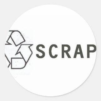 SCRAP-LOGO RUNDER AUFKLEBER