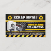 Scrap Metal English & Spanish Business Card Visitenkarte (Vorderseite)