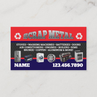 Scrap Metal Pickup Business Cards English-Spanish Visitenkarte