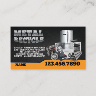 Scrap Metal Recycle English-Spanish Business Card Visitenkarte