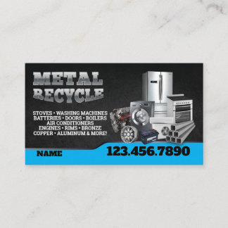 Scrap Metal Recycle English-Spanish Business Card Visitenkarte