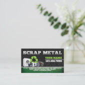 Scrap Metal Recycling Service Bilingual Card Visitenkarte (Stehend Vorderseite)