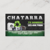 Scrap Metal Recycling Service Bilingual Card Visitenkarte (Rückseite)