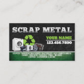 Scrap Metal Recycling Service Bilingual Card Visitenkarte (Vorderseite)