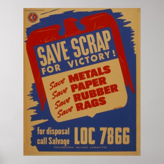 Scrap Salvage WPA Vintage Poster (Vorne)