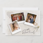 Scrapbook 3 Foto Wedding Danke Karte (Vorderseite)