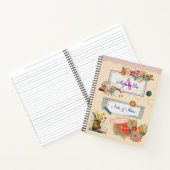 Scrapbook Collage handgefertigt Art Monogramm indi Notizblock (Innenseite)