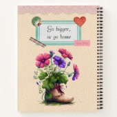 Scrapbook Collage handgefertigt Art Monogramm indi Notizblock (Rückseite)